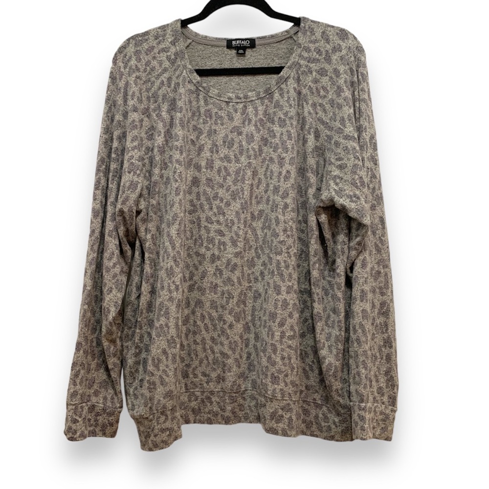 Buffalo David Bitton Purple Animal Print Sweater